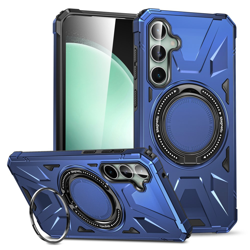 Samsung Galaxy A15 5g Schutzhülle, Magsafe-kompatibel Mit Ständer, Blau + 9h-glas