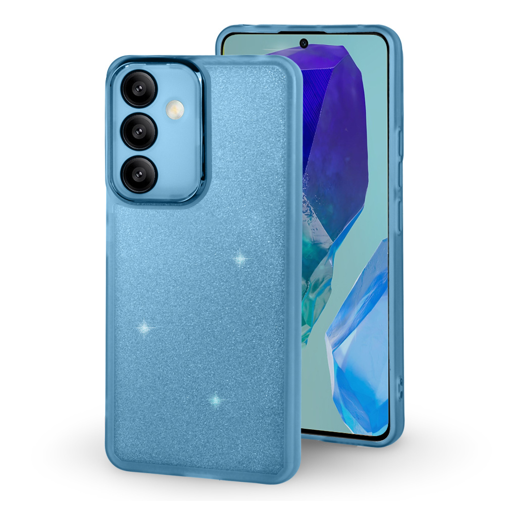 Samsung Galaxy M55 5g Hülle, Glitzerpuder, Blau