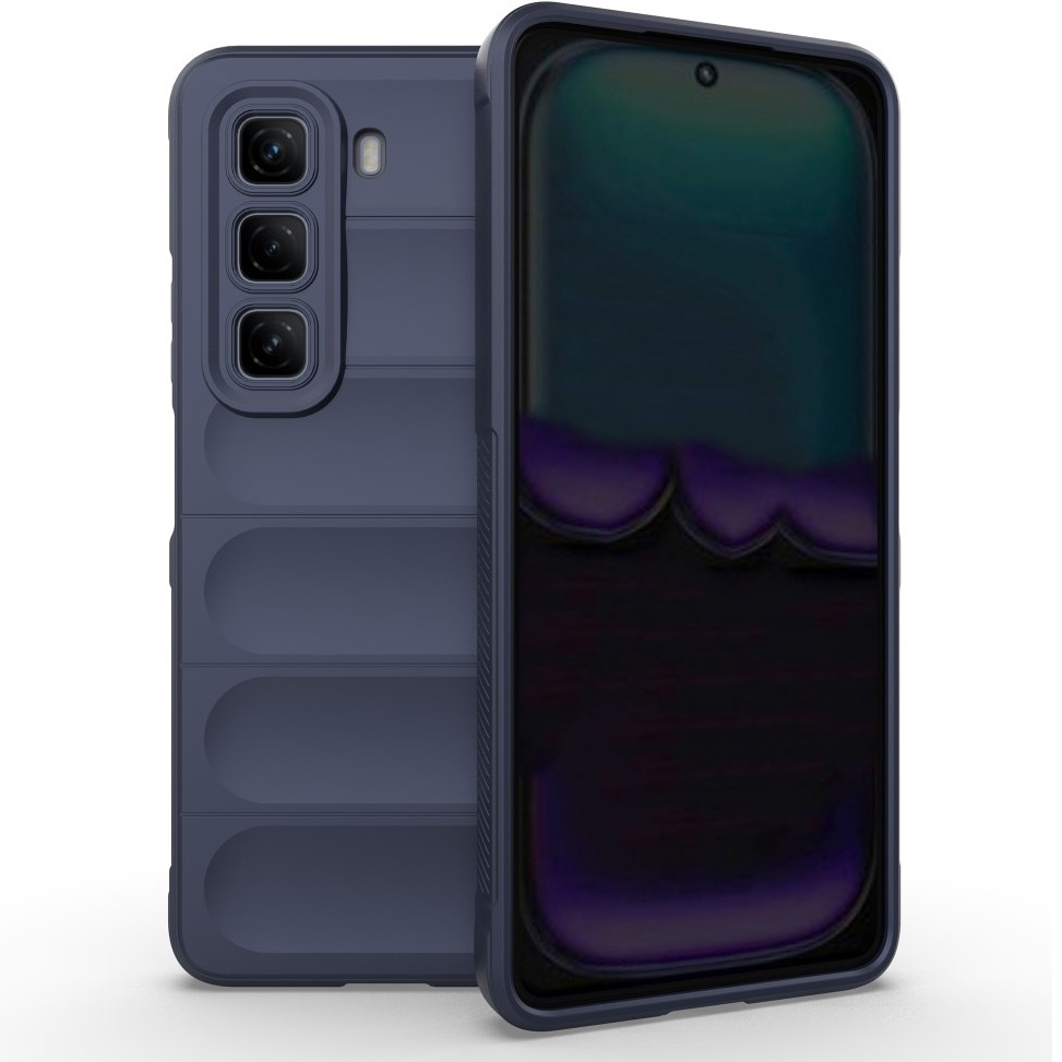 Infinix Hot 50 4g Gaming-schutzhülle, Stoßfest, Marineblau