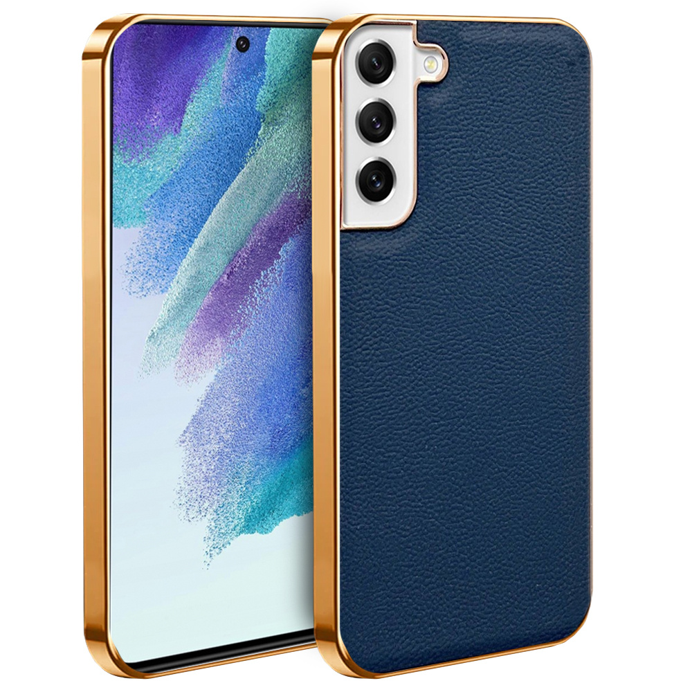 Schutzhülle Für Samsung Galaxy S21 Fe 5g, Rindsleder, Blau