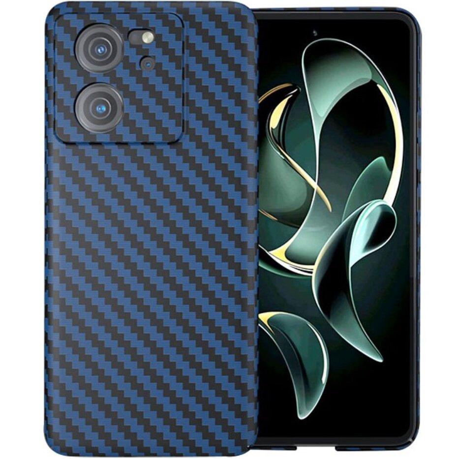 Schutzhülle Für Xiaomi 13t / 13t Pro, Carbonfaser, Blau