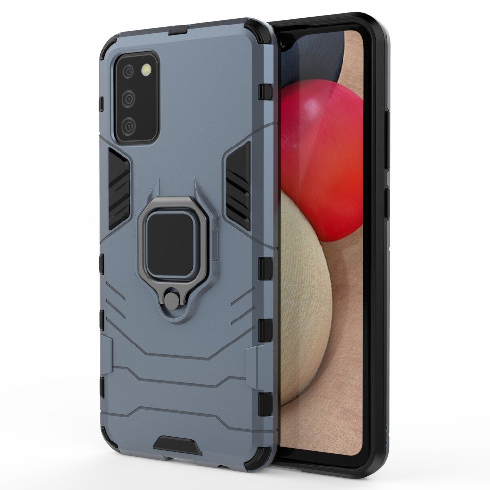 Samsung Galaxy A02s Hülle, Ständerring, Blau