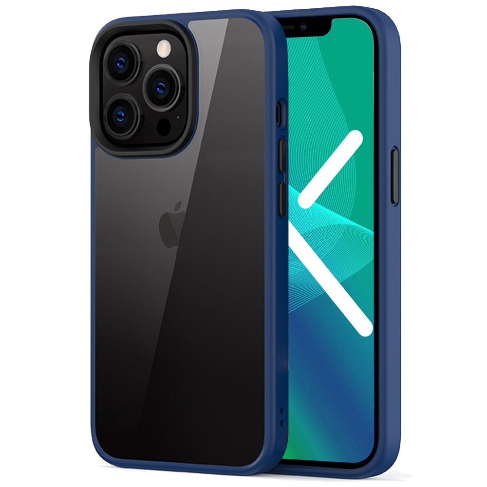 Hülle Für Iphone 13 Pro, Erbord Hybrid Case, Blau
