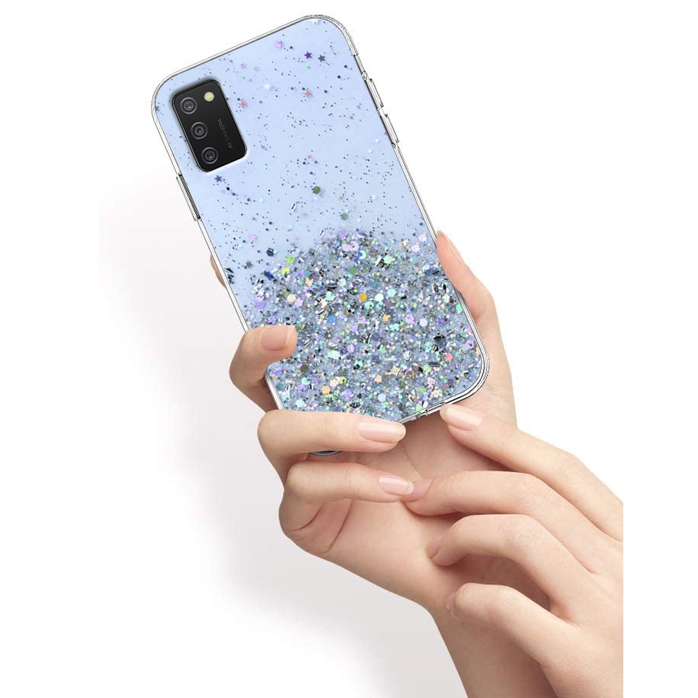 Glitzerhülle Für Samsung Galaxy A02s, Blau
