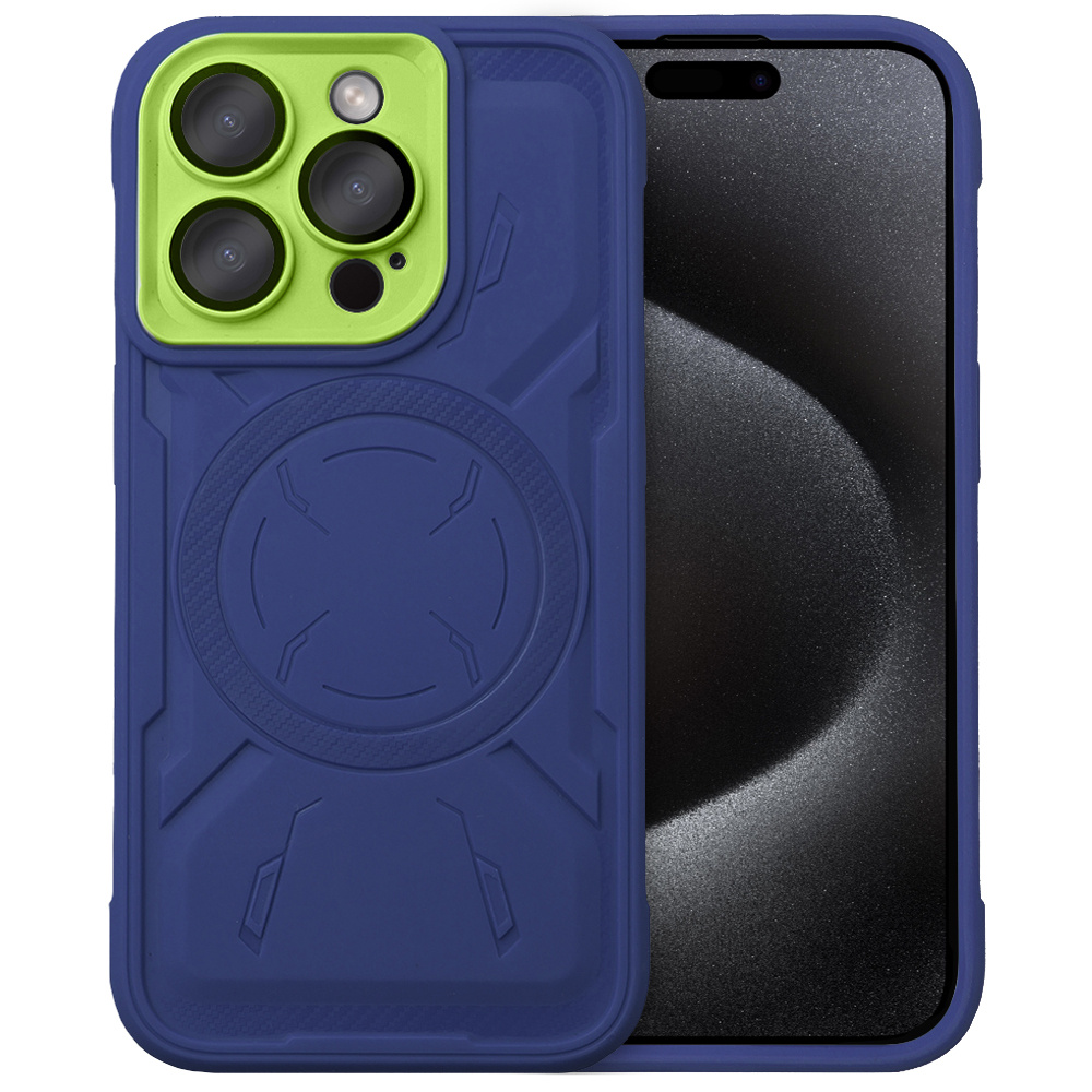 Iphone 15 Pro Hülle, Erbord Armor Mag Für Magsafe, Blau