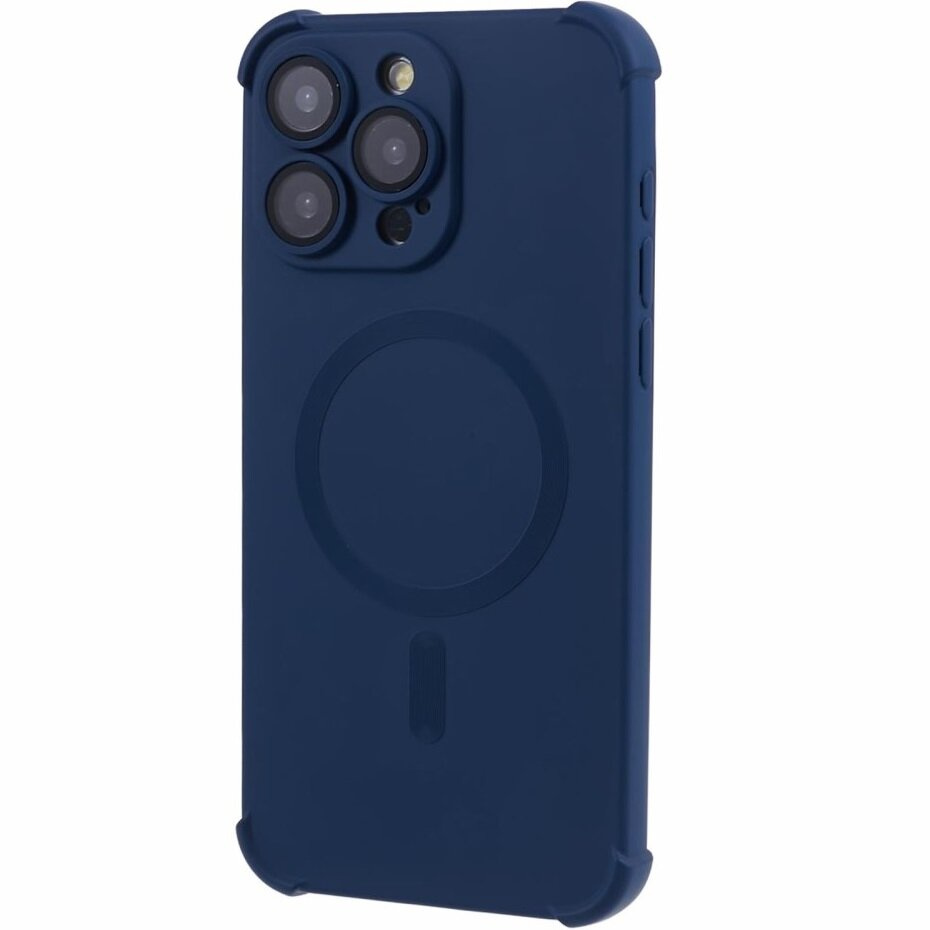 Silikonhülle Für Iphone 15 Pro, Magnetisch, Mit Magsafe, Marineblau