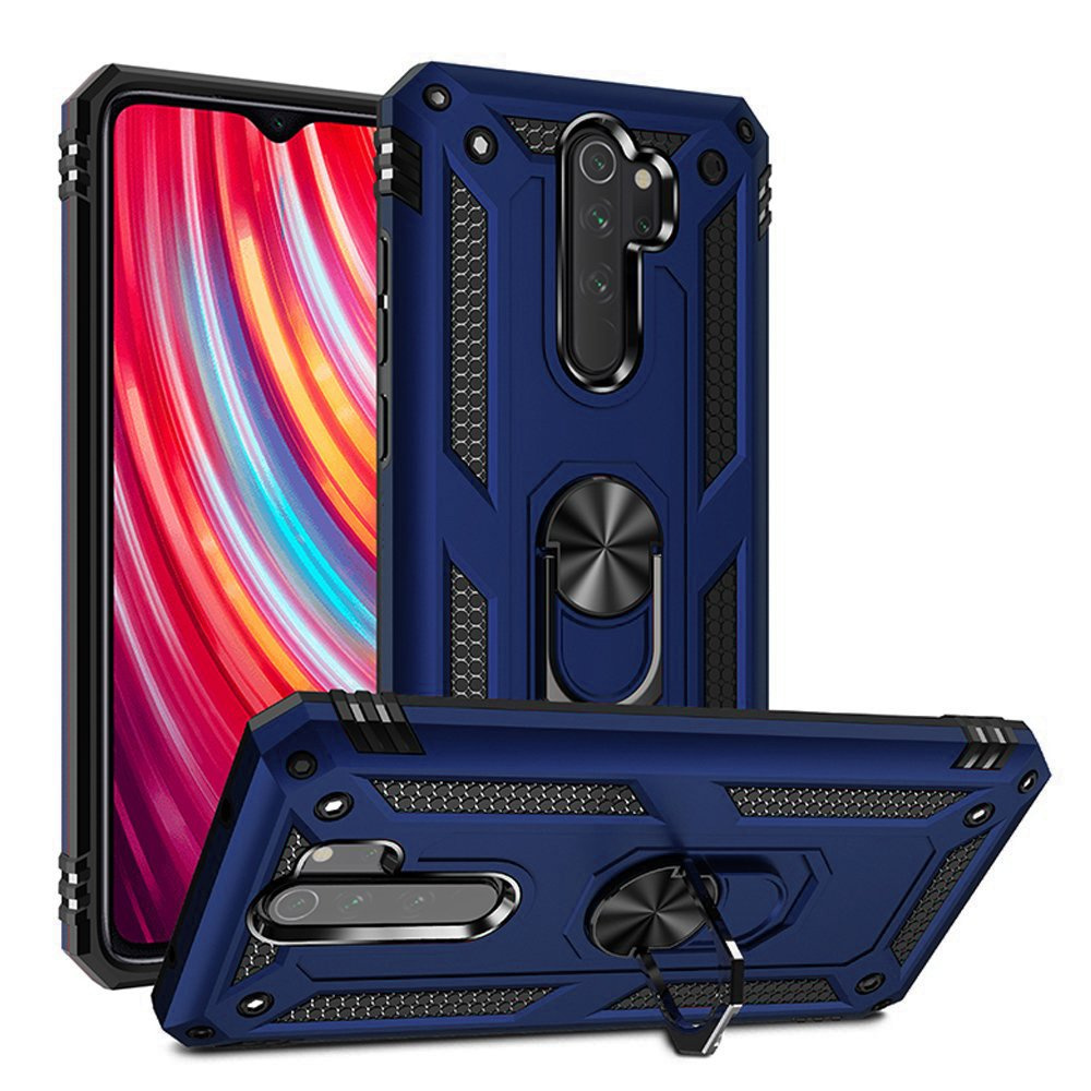 Schutzhülle Mit Rundumschutz Für Xiaomi Redmi Note 8 Pro, Nox Case Ring, Blau