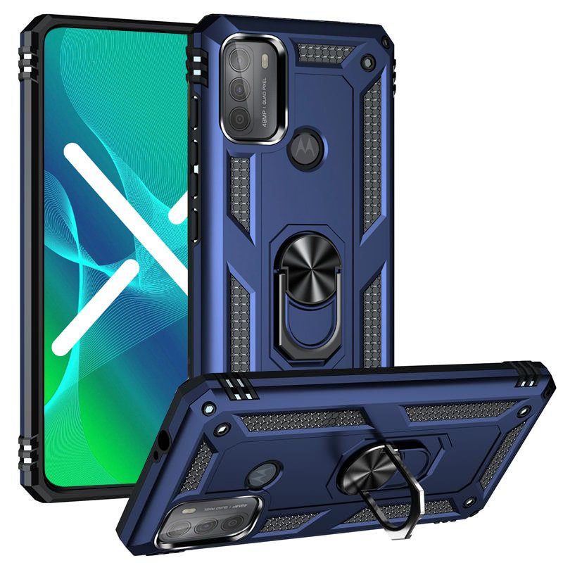 Gepanzerte Schutzhülle Für Motorola Moto G50, Nox Case Ring, Blau