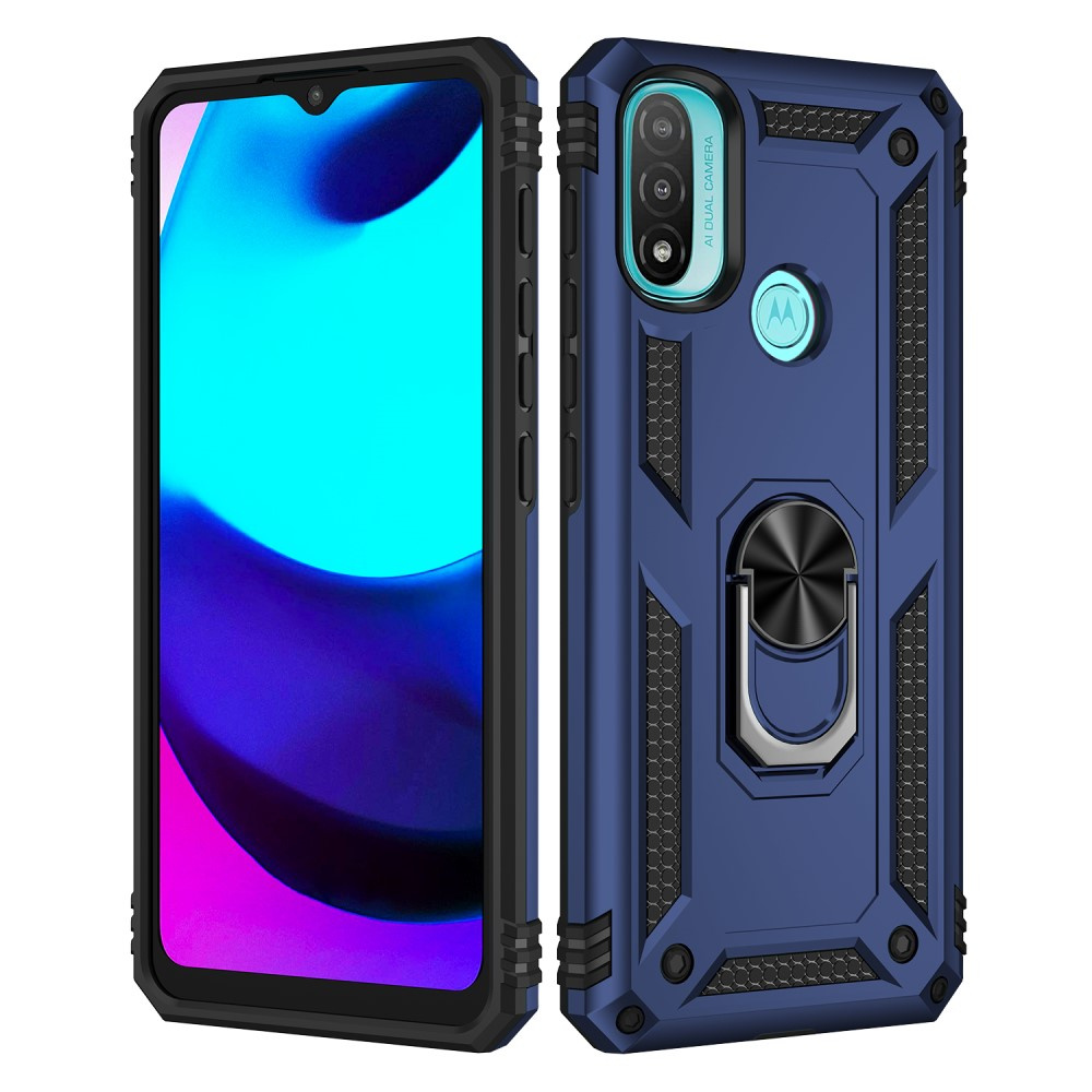 Gepanzerte Schutzhülle Für Motorola Moto E20/e30/e40, Nox Case Ring, Blau