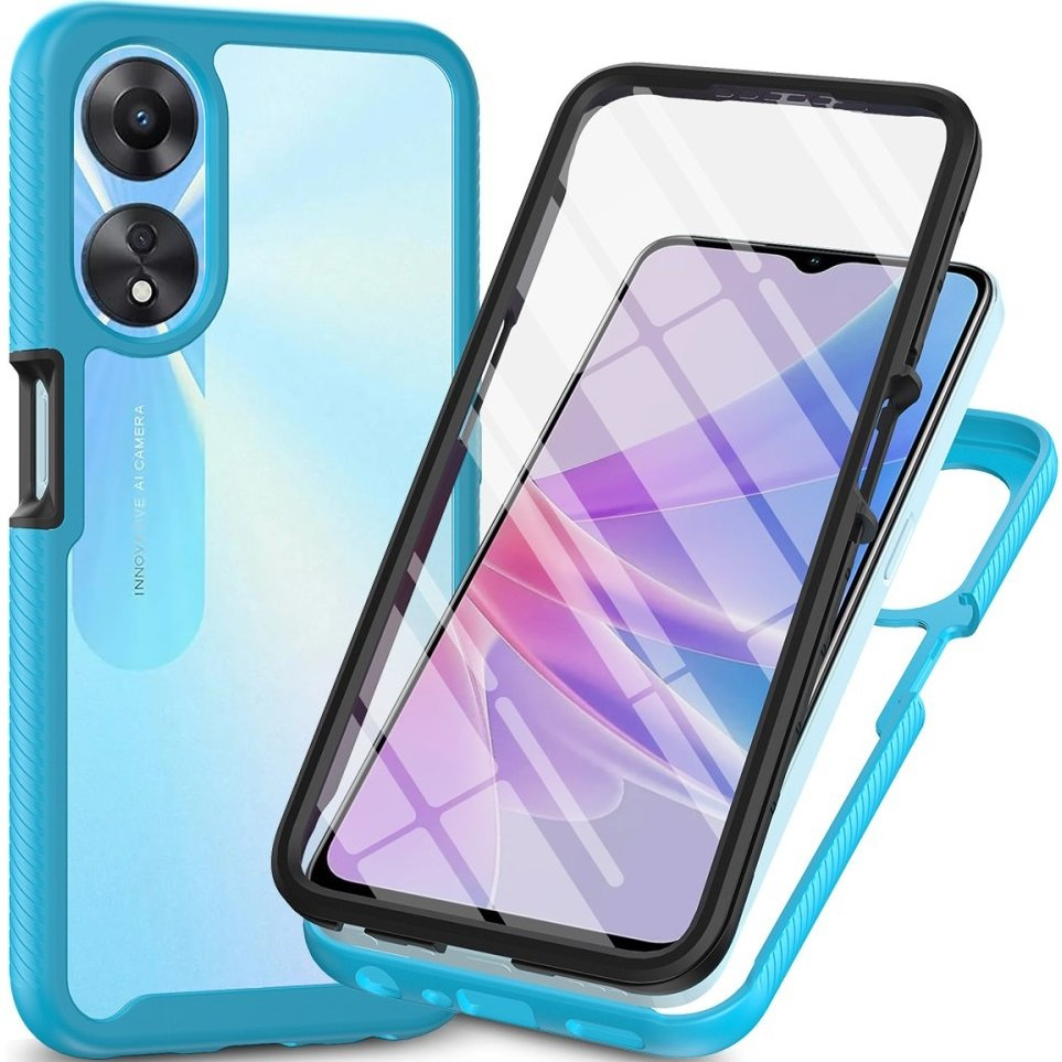 Oppo A78 5g Stoßfeste Hülle Mit Schutzfolie, Blau