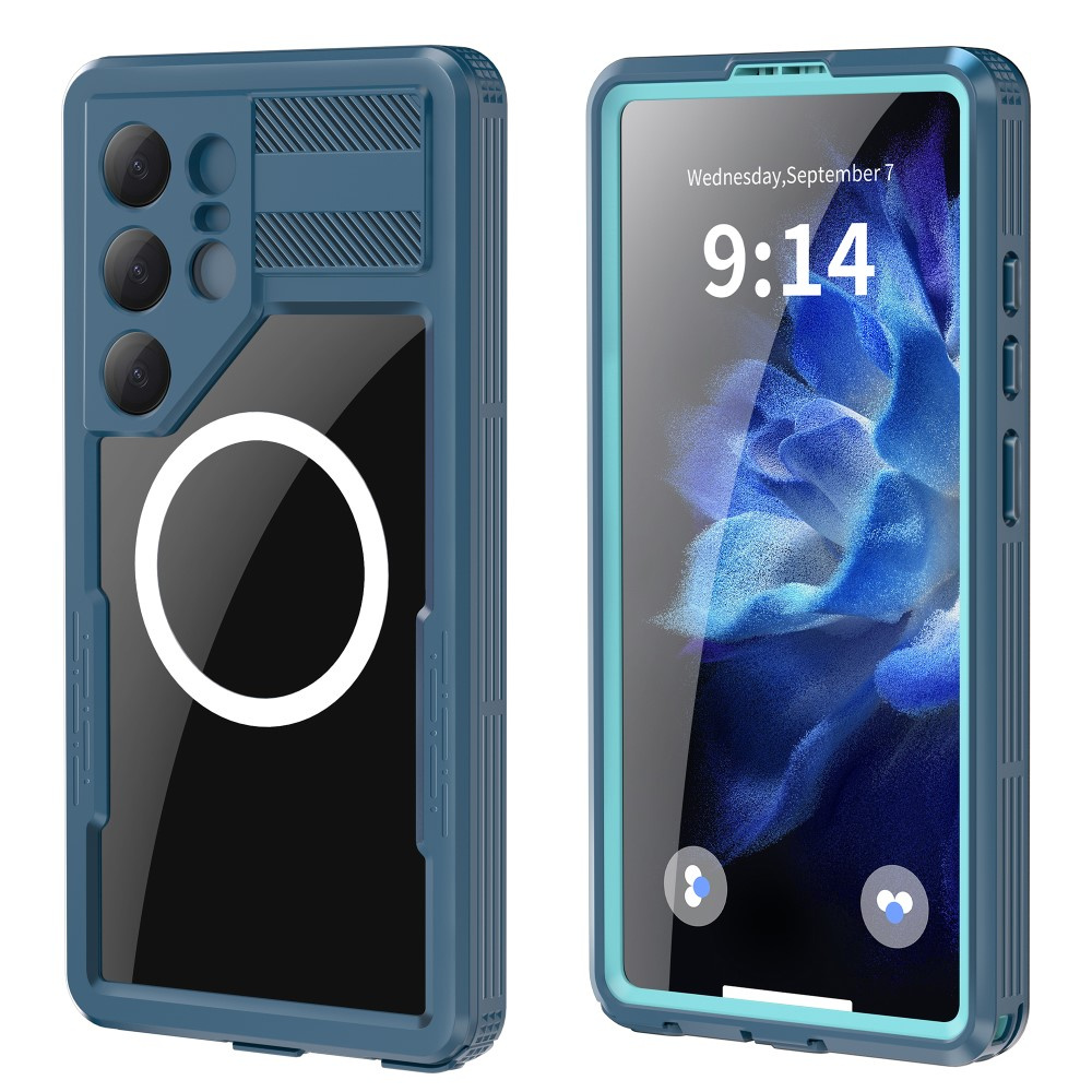 Wasserdichte Hülle Für Samsung Galaxy S25 Ultra, Redpepper, Für Magsafe, Blau