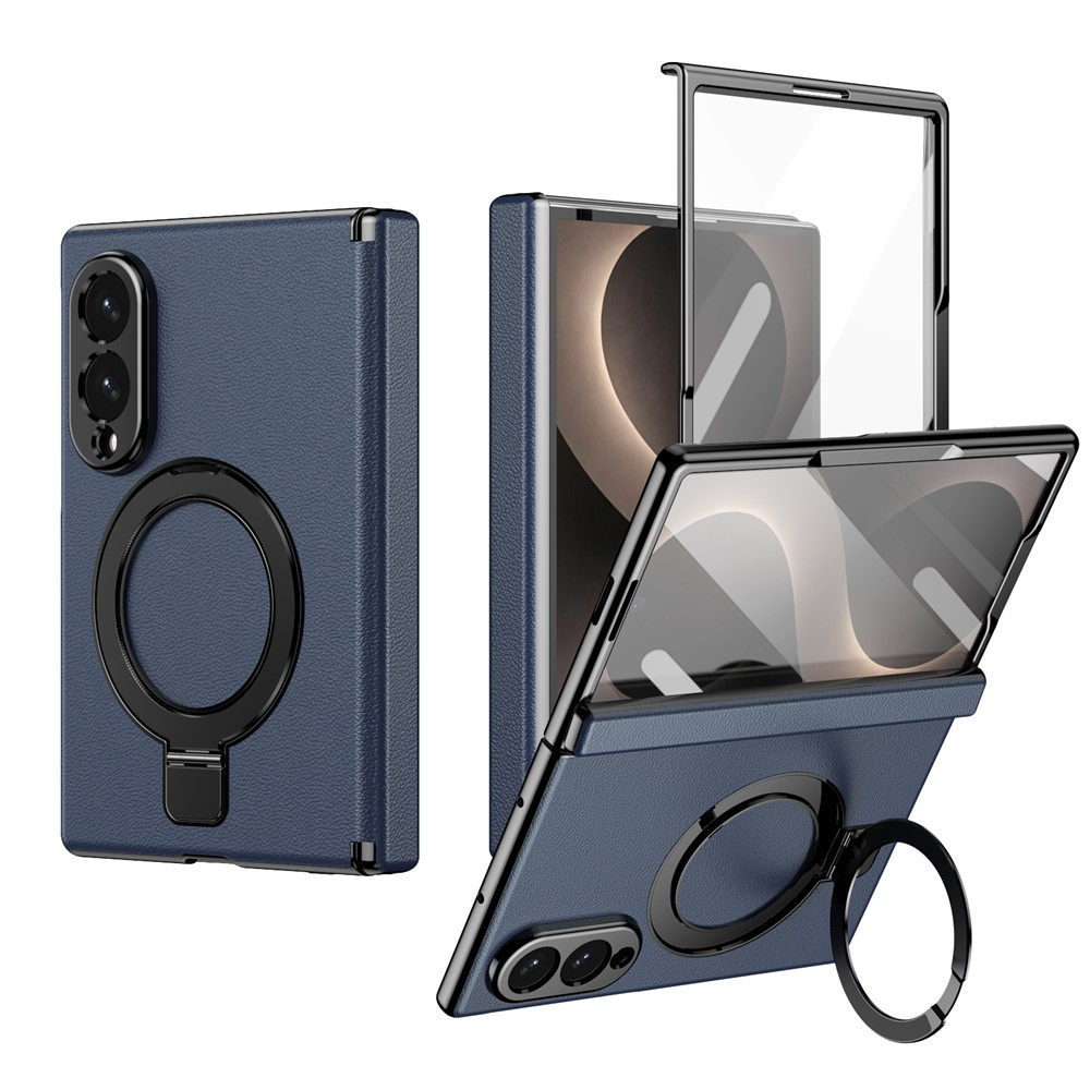 Samsung Galaxy Z Fold 8 Hülle Mit Ständer Und Externem Displayschutzglas, Magsafe-kompatibel, Blau