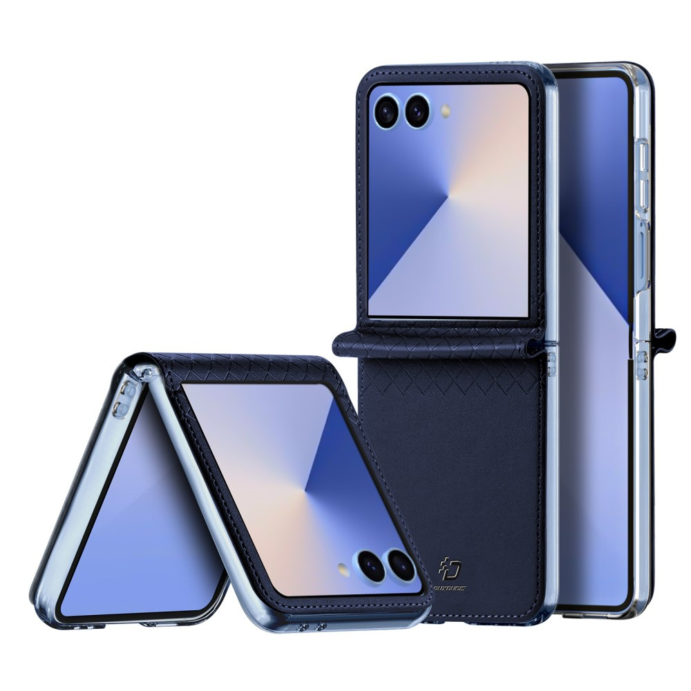 Dux Ducis Bril Series Hülle Für Samsung Galaxy Z Flip7 5g - Blaues Leder