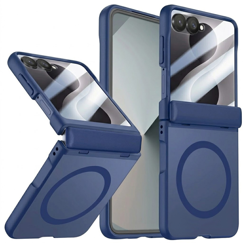 Samsung Galaxy Z Flip 8 Matte Hülle Mit Displayschutzfolie, Magsafe-kompatibel, Blau