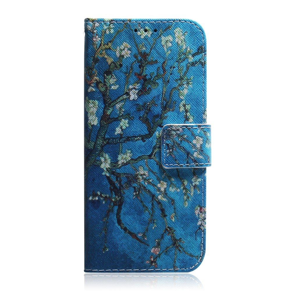 Klapphülle Für Huawei P30 Lite, Brieftaschenfunktion, Sakura-blau