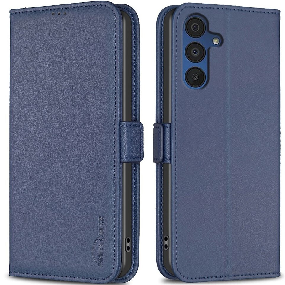 Flip-case Für Samsung Galaxy A15, Binfen Wallet, Blau + 9h-glas