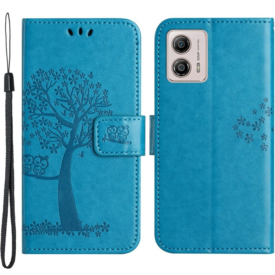 Klapphülle Für Motorola Moto G53 / G23 / G13, Baum, Blau