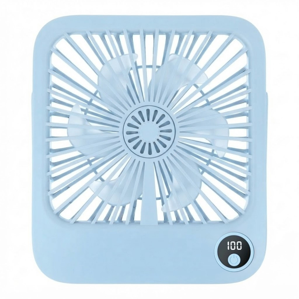 Tischventilator W30 Mit Verstellbarem Standfuß, Blau