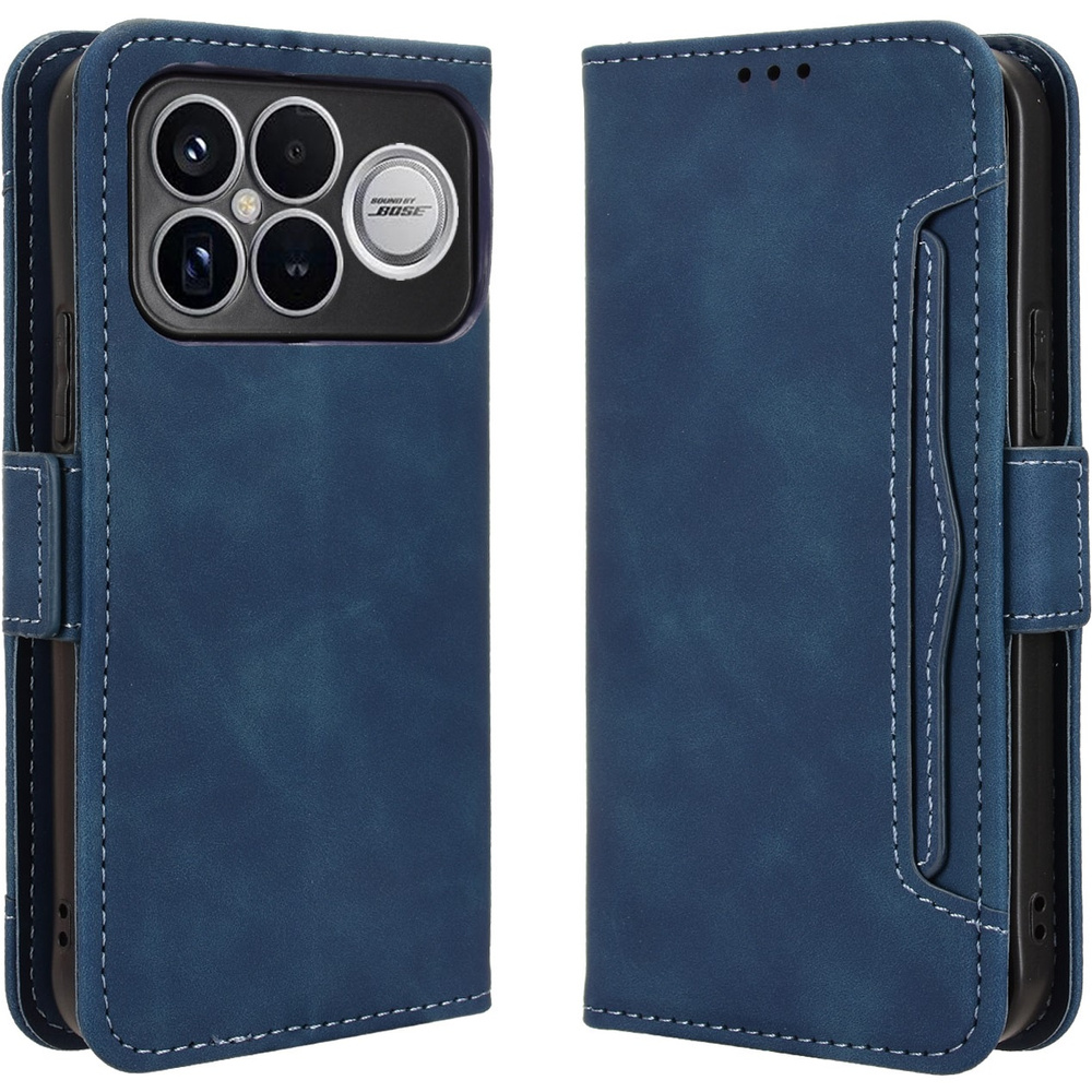 Klapphülle Für Xiaomi Poco F8 Ultra, Mit Kartenfach, Blau