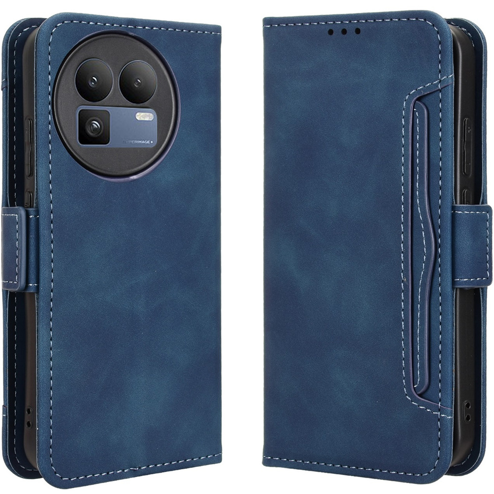 Realme Gt 8 Pro Flip Case, Kartensteckplatz, Blau