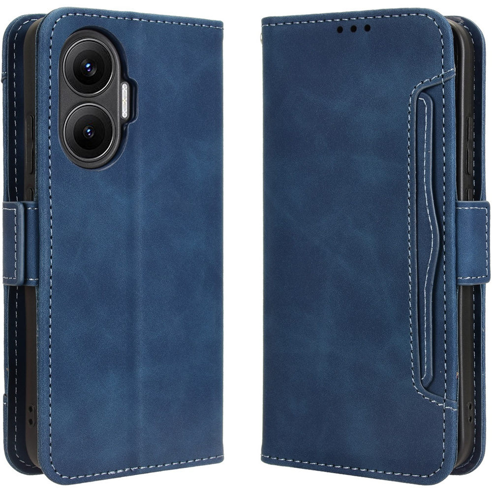 Klapphülle Für Xiaomi Poco F7, Mit Kartenfach, Marineblau