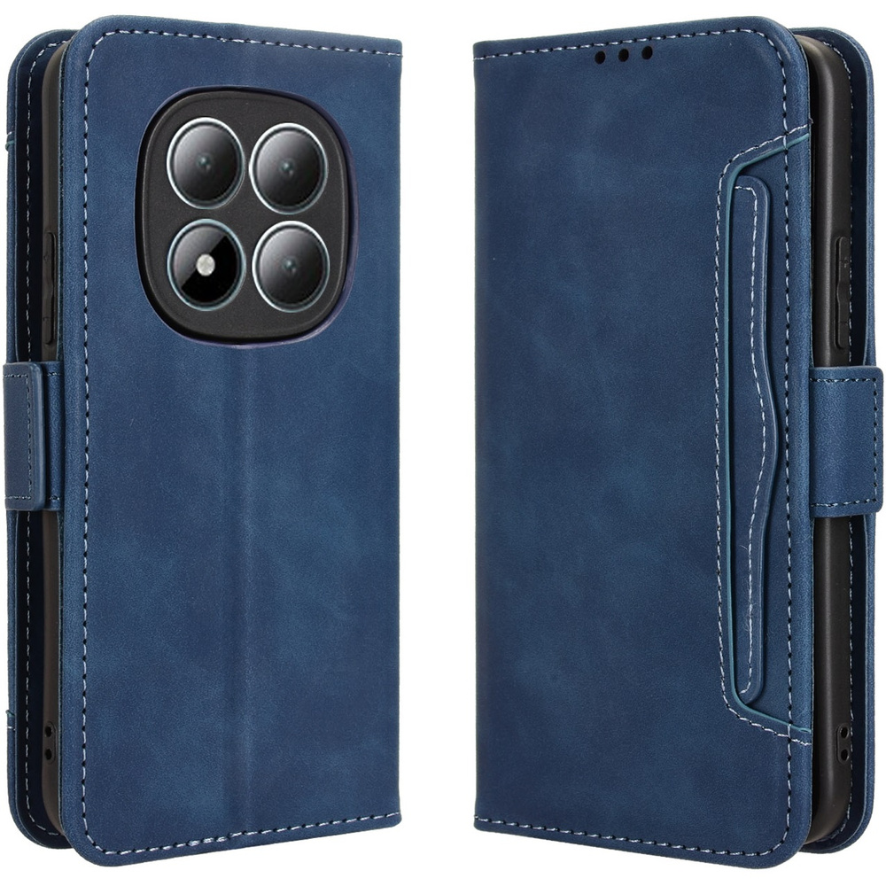 Klapphülle Für Xiaomi Redmi Note 15 Pro 5g, Mit Kartenfach, Blau