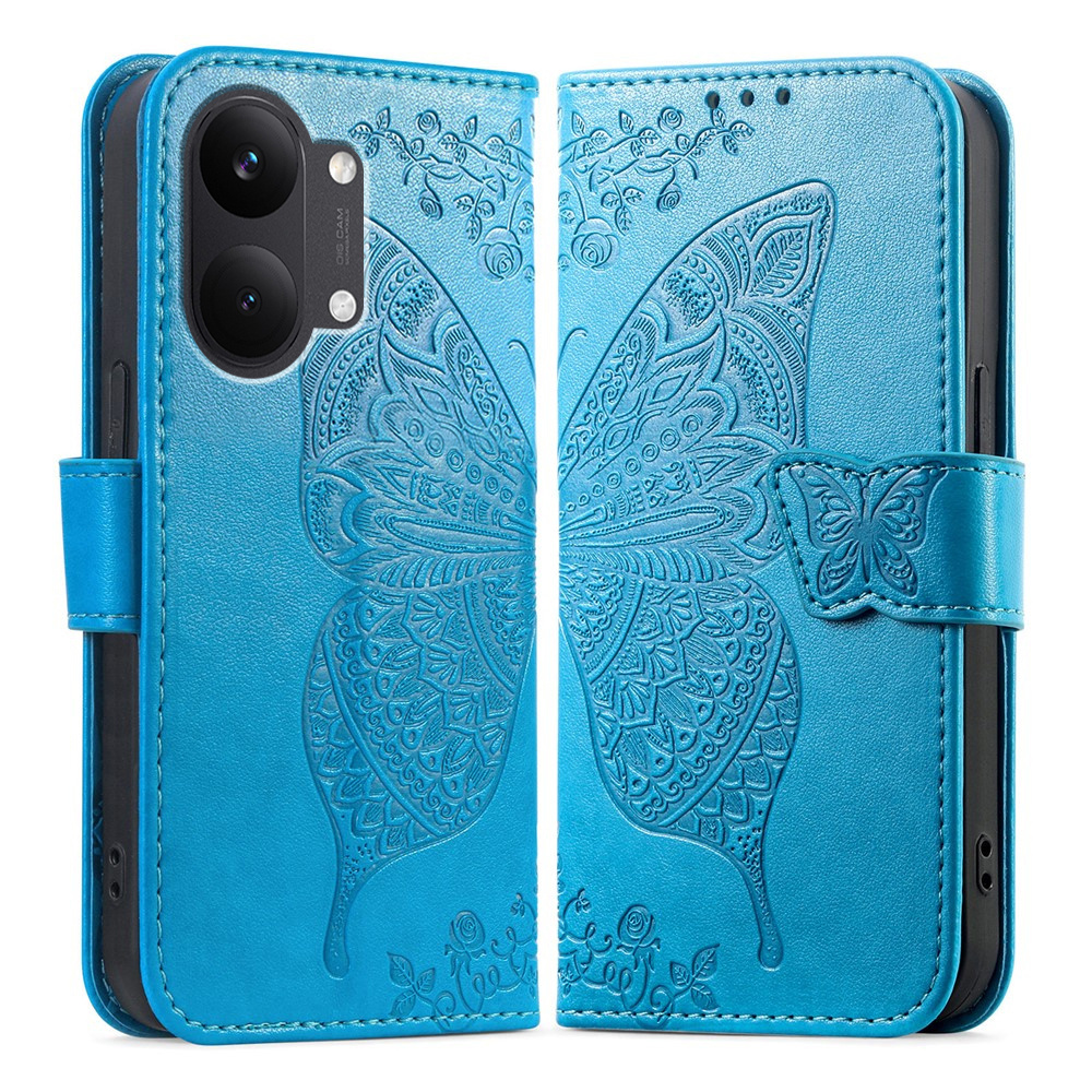 Flip-case Für Xiaomi Poco X8 Pro Max, Schmetterling, Blau