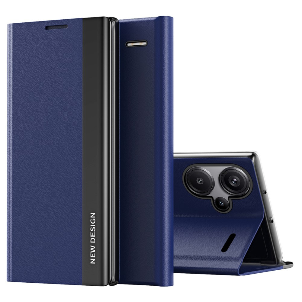 Klapphülle Für Xiaomi Redmi Note 13 Pro+, Seitlich Magnetisch, Marineblau