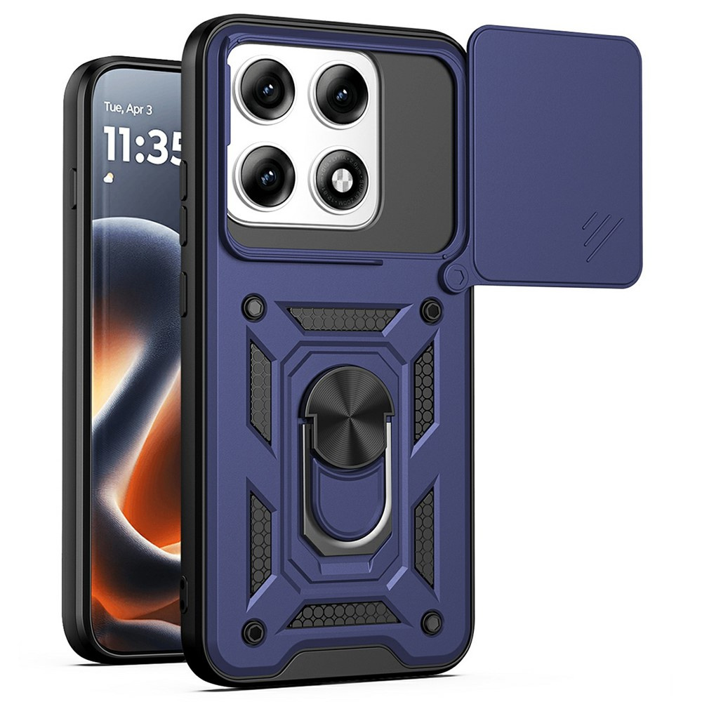 Gepanzerte Schutzhülle Für Motorola Edge 70 Pro, Camshield Slide, Blau