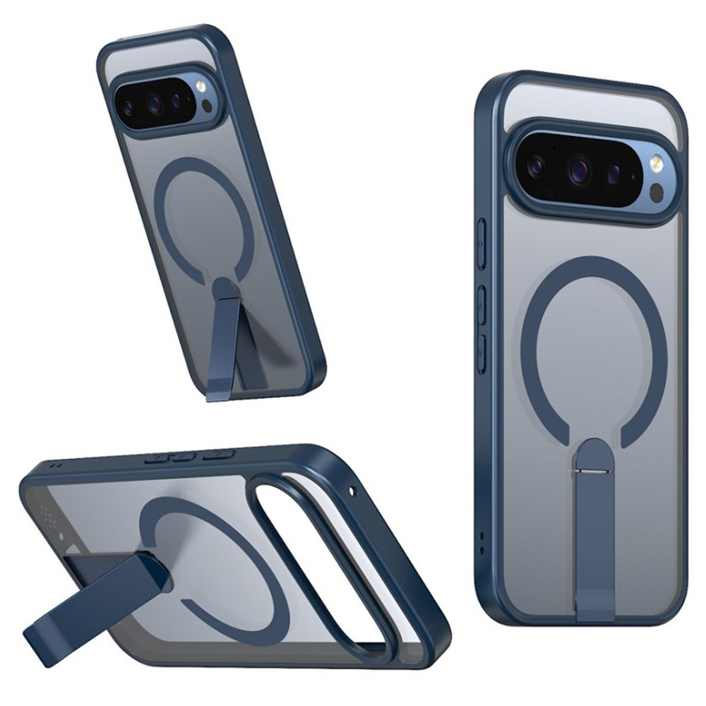 Google Pixel 10 Pro Xl Fusion Hybrid Magsafe Hülle Mit Ständer Blau