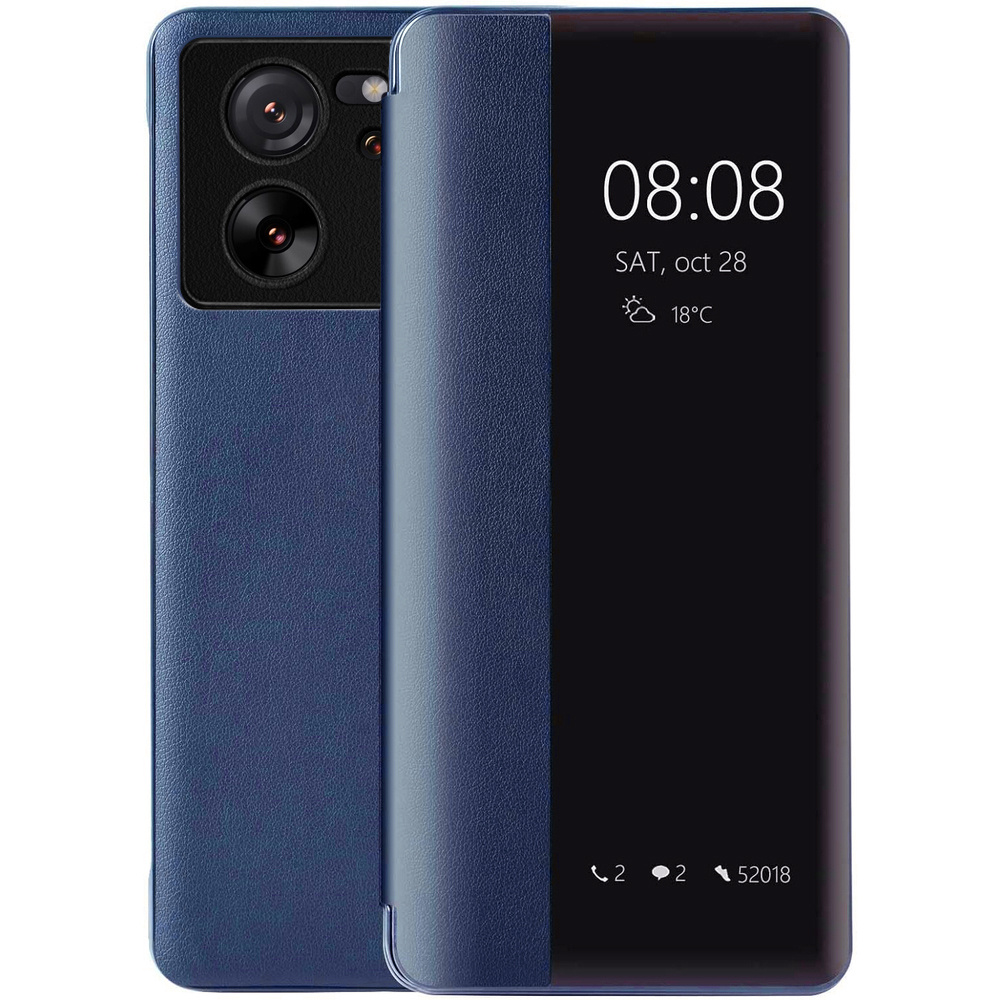 Schutzhülle Für Xiaomi 13t / 13t Pro, Mit Seitlicher Klappfunktion, Blau