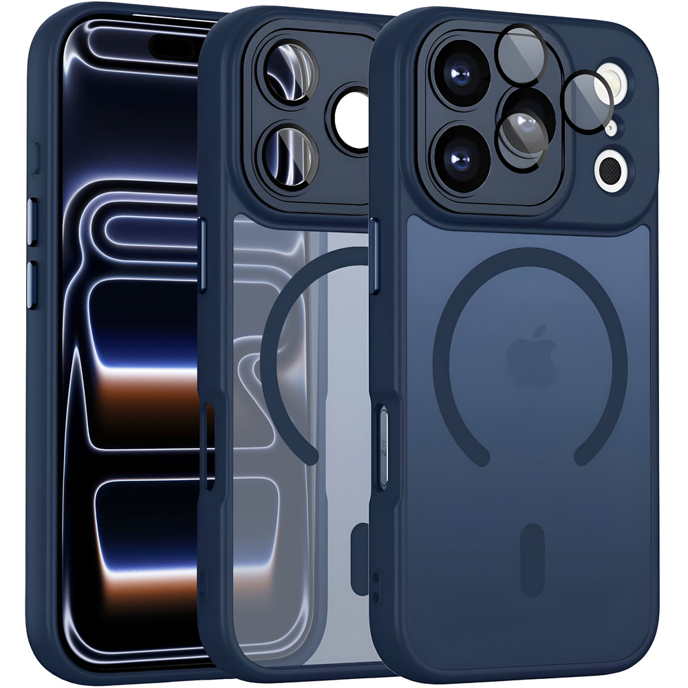 Iphone 17 Pro Max Hülle, Magsafe-kompatibel, Matt, Marineblau