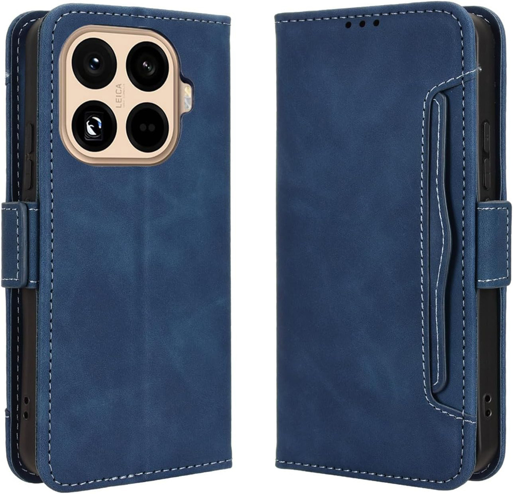 Klapphülle Für Xiaomi 15t Pro, Mit Kartenfach, Blau