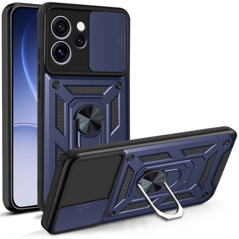 Gepanzerte Schutzhülle Für Oppo Reno 15 F / 15 Fs, Camshield Slide, Blau