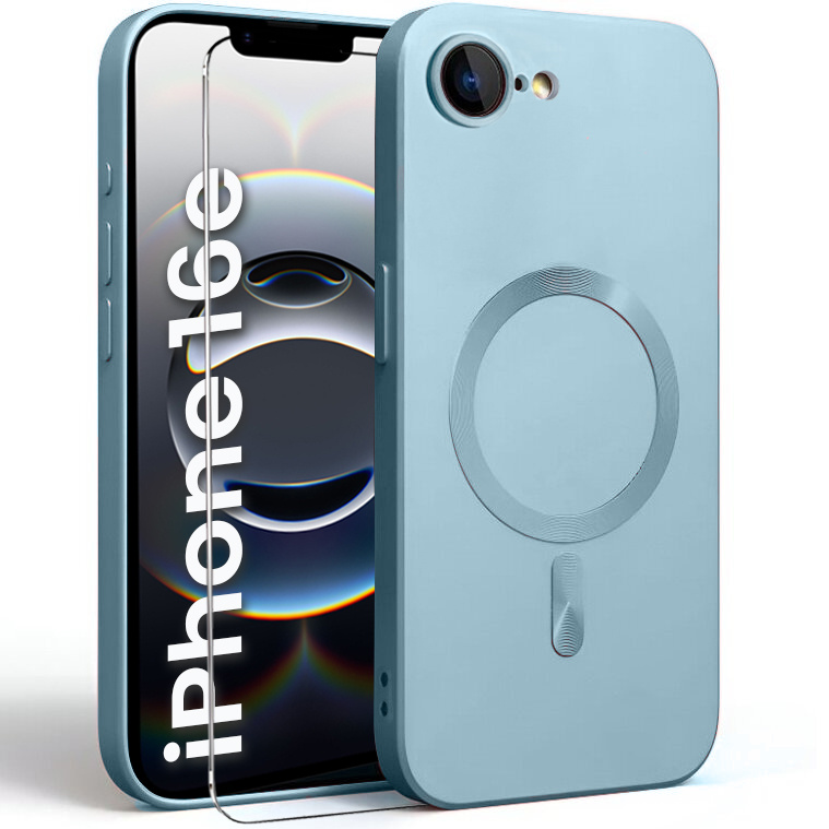 Iphone 17e/16e Hülle, Colormag, Für Magsafe, Blau + 9h Gehärtetes Glas