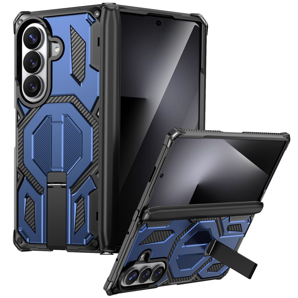 Samsung Galaxy Z Fold 8 Ultra Armor Case Mit Ständer Und Scharnierabdeckung Für Magsafe, Blau