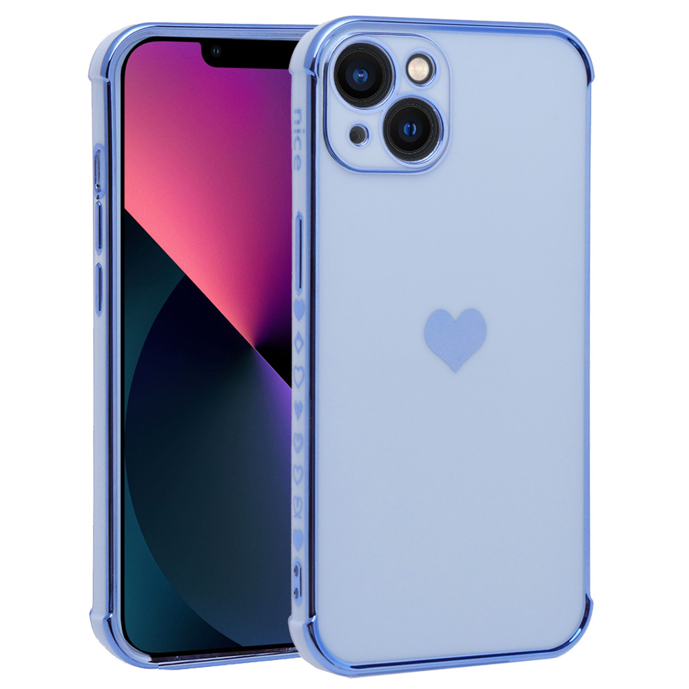 Hülle Für Apple Iphone 13, Electro Heart, Blau
