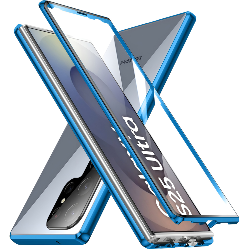 Samsung Galaxy S25 Ultra Hülle, Magnetisches Dualglas, Blau