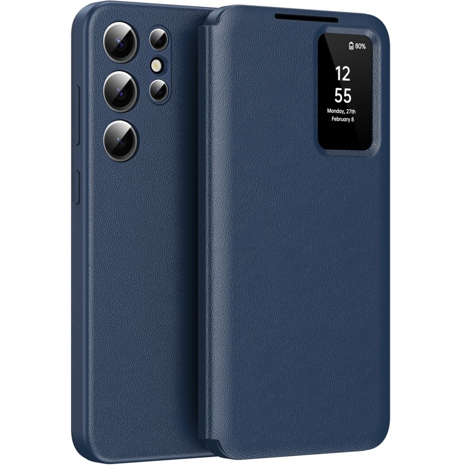 Samsung Galaxy S25 Ultra Smart View Wallet Flip Case, Blau