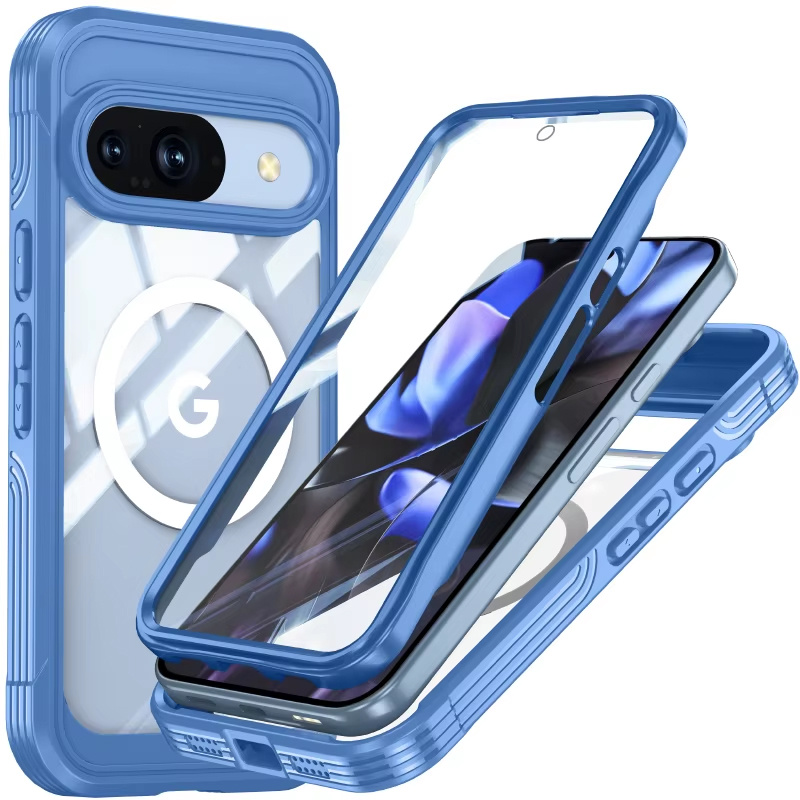 Stoßfeste Hülle Für Google Pixel 10 / 10 Pro Mit Glas Für Magsafe, Blau