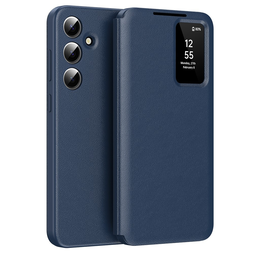 Samsung Galaxy A55 5g Flip Case – Blau, Smart View Wallet Mit Kartenfach