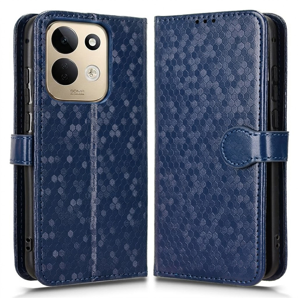 Klapphülle Für Xiaomi Redmi 17 4g/5g, Brieftaschenmotiv, Rautenmuster, Blau