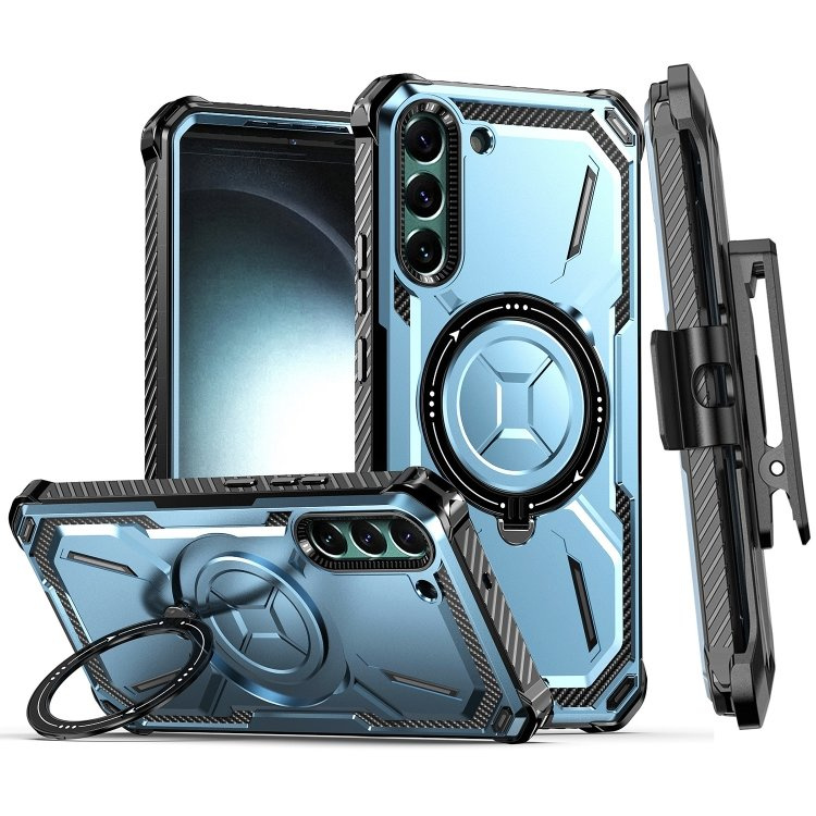 Samsung Galaxy S23 Hülle, Robuster Gürtelclip, Blau