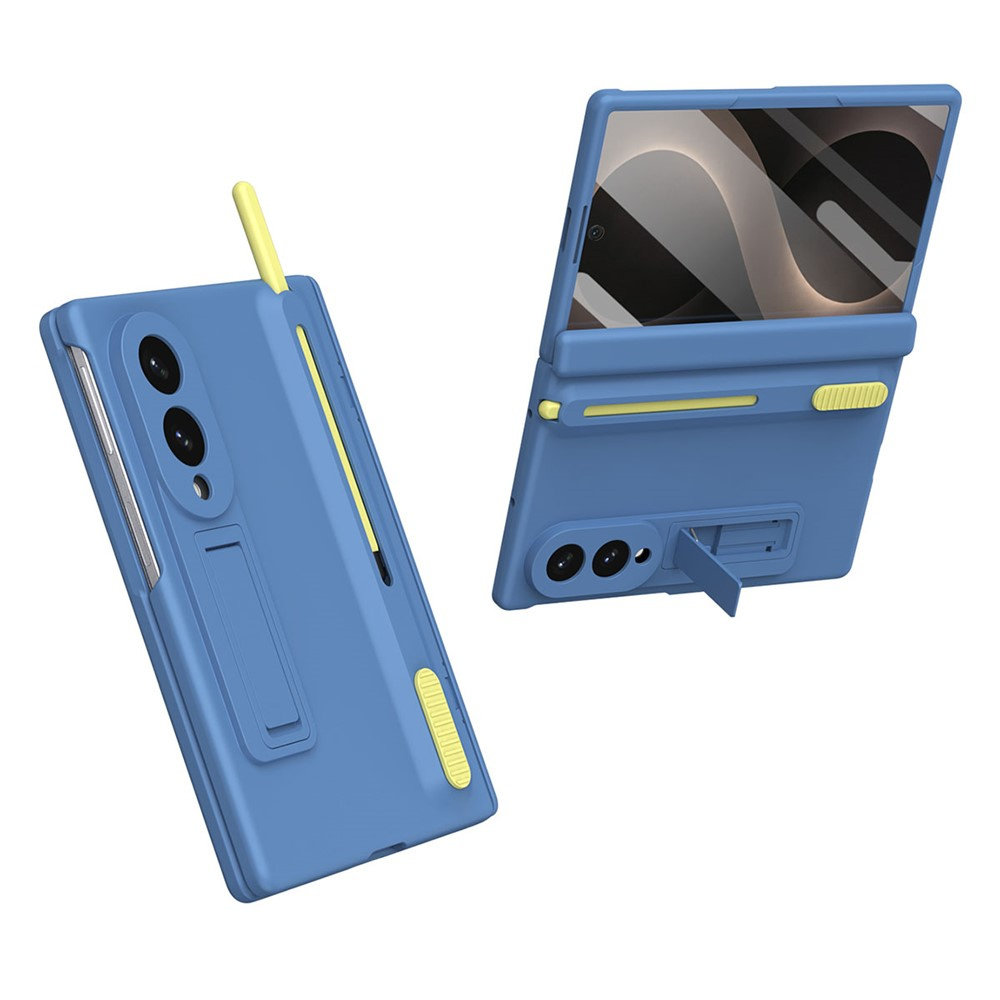 Samsung Galaxy Z Fold 8 Hülle Mit Ständer, Stift Und Externem Displayschutzglas, Blau
