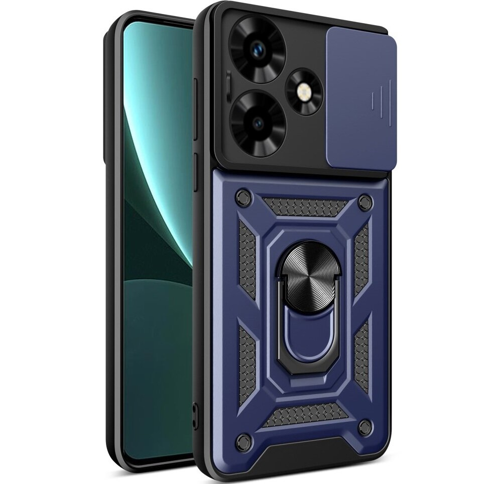 Gepanzerte Schutzhülle Für Infinix Hot 30, Camshield Slide, Blau