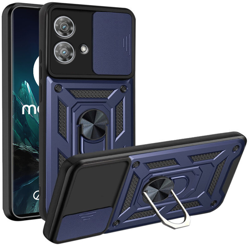 Gepanzerte Schutzhülle Für Motorola Edge 40 Neo, Camshield Slide, Blau