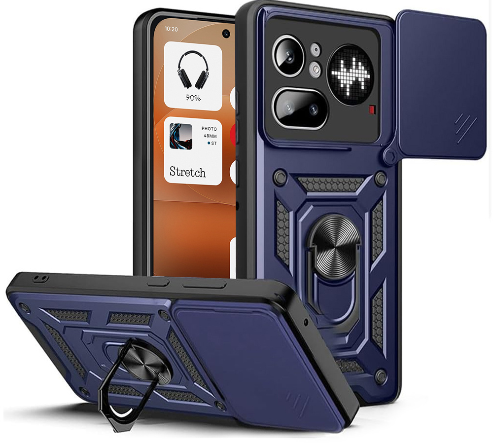 Nothing Phone (4a) Pro Armor Case, Camshield Slide, Marineblau