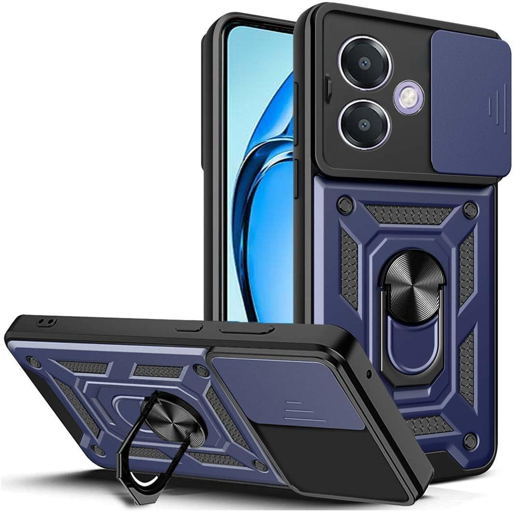 Gepanzerte Schutzhülle Für Oppo A40 / Oppo A40m, Camshield Slide, Blau