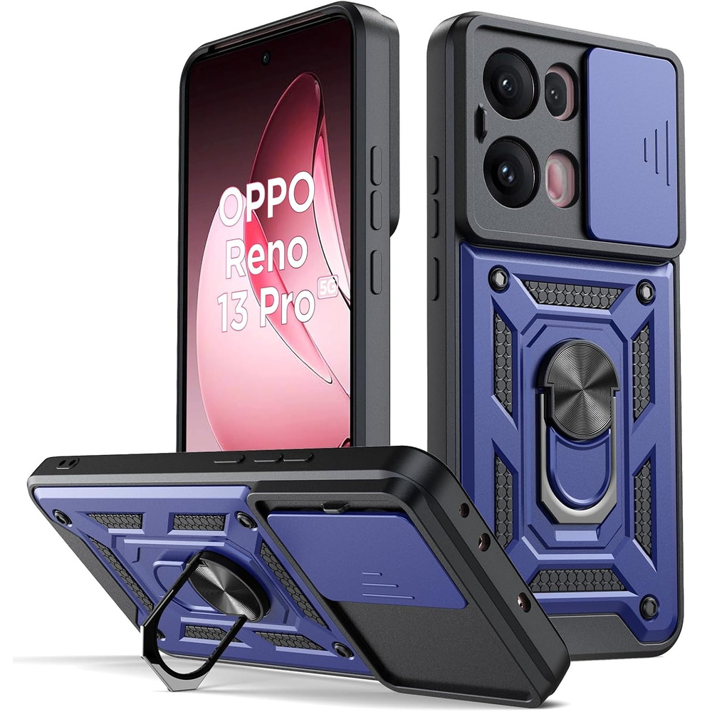 Gepanzerte Schutzhülle Für Oppo Reno 13 Pro, Camshield Slide, Blau
