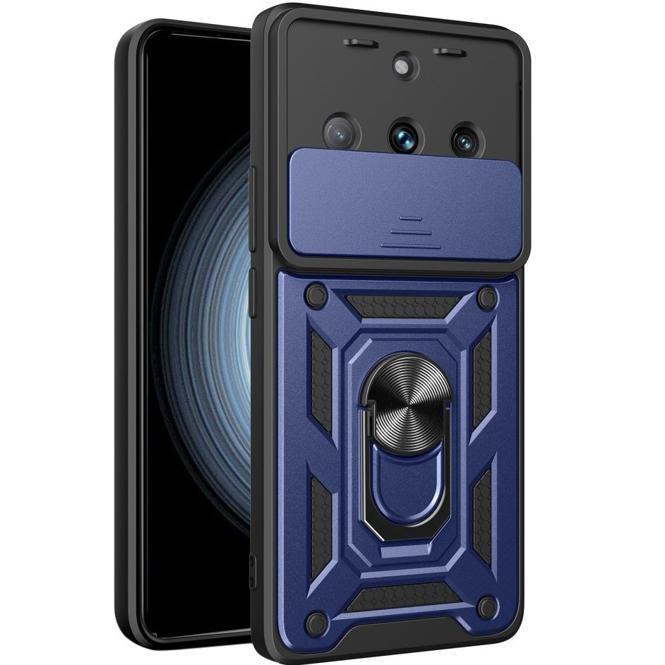 Gepanzerte Schutzhülle Für Realme 11 Pro 5g / 11 Pro+ 5g, Camshield Slide, Blau